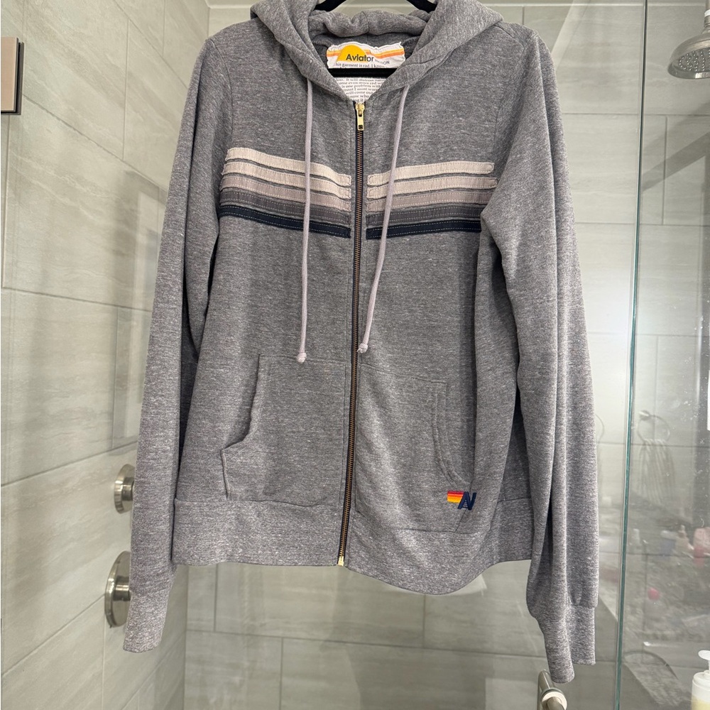 Aviator nation zip up hoodie